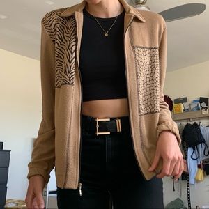 Vintage Teddi lightweight jacket/zip up cardigan